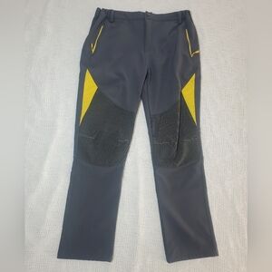 Uinta Outerwear Gray and Yellow Athletic Fleece Lined Pants